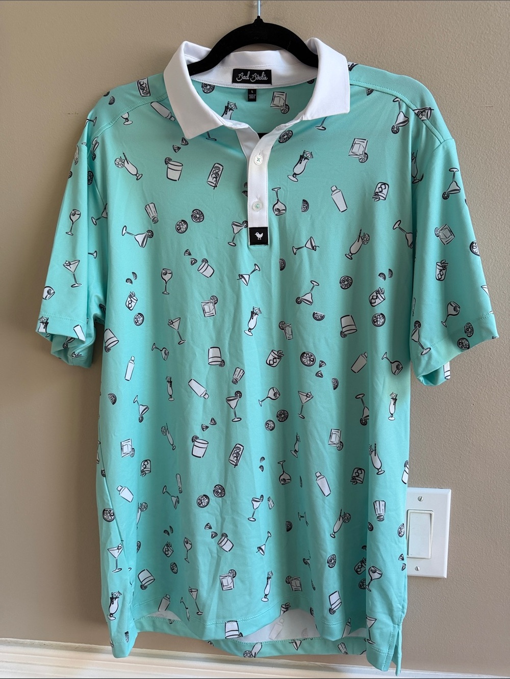 Bad Birdie 5PM Somewhere Luxury Golf Polo Large